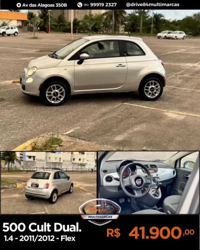 Fiat 500 Cult 1.4 Flex 8V EVO Dualogic 2012