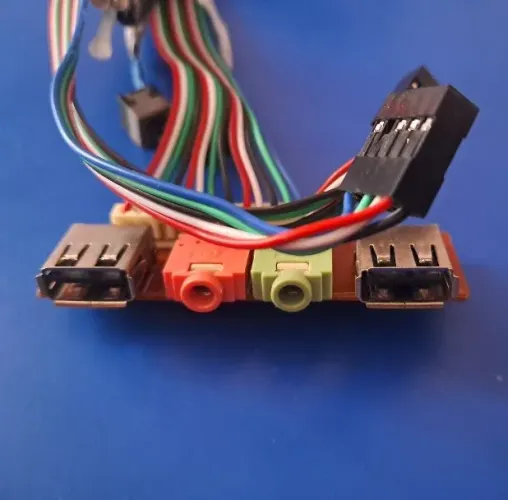 Cabo flat para pc desktop, para ligar, áudio, usb, led, reset