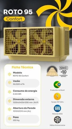 Climatizador Rotoplast roto 95 turbo usado mas em ótimo estado manutenção em dia