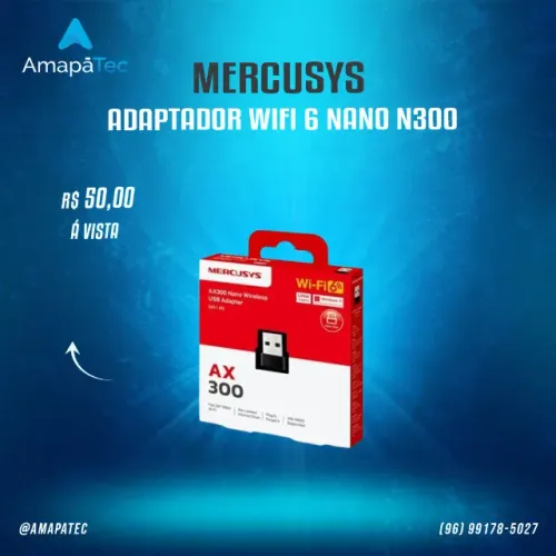 Adaptador WIFI 6 Mercusys N300 Nano Usb