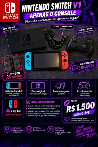Vendo console Nintendo Switch V1 usado