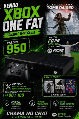 Vendo Xbox one fat com ea fc 26 e mais alguns jogos
