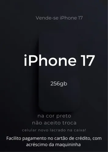 Vendo iPhone 17 novo