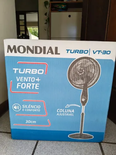 Ventilador Coluna Mondial 30cm VT-30C-NB | 220V, 6 pás, Turbo