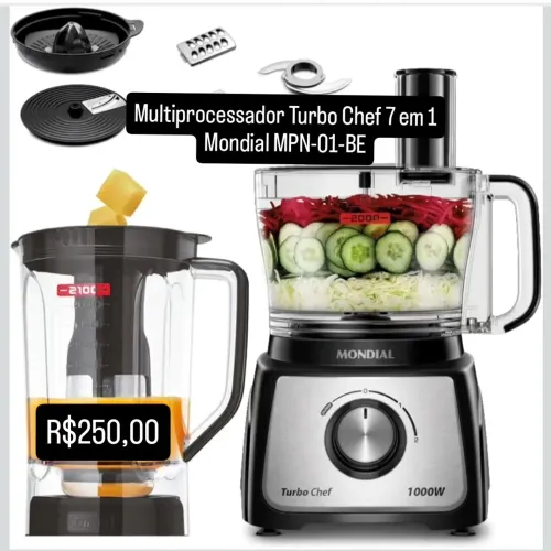 Multiprocessador Turbo Chef 7 em 1 Mondial MPN-01-BE