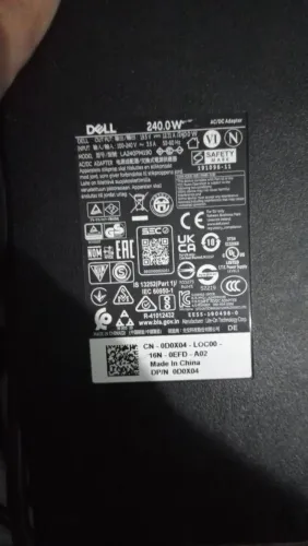 Carregador de notebook Dell de 240.0W original,