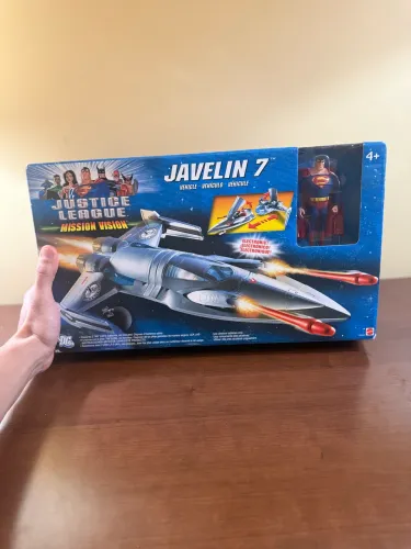 Nave JAVELIN 7 JLU + Boneco superman COMPLETA