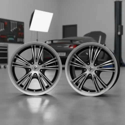 Rodas Aro 17" 2CRAVE N02 preto e máquina DUAS PEÇAS 