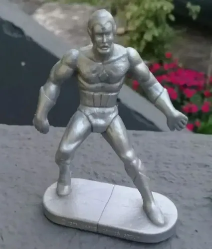 Boneco Visão Super Herói Marvel Série Prata Antigo figura de ação miniatura anos 70