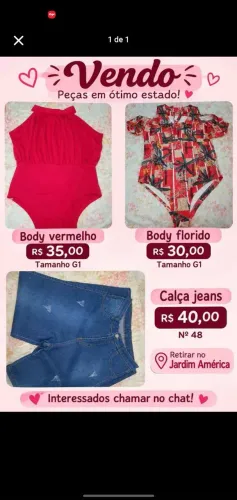 Lote de roupa adulto plus size feminina