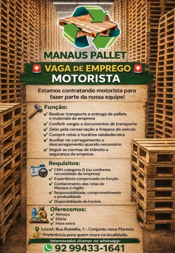 Vaga para motorista 