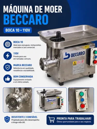 Máquina de moer boca 10 Beccaro 