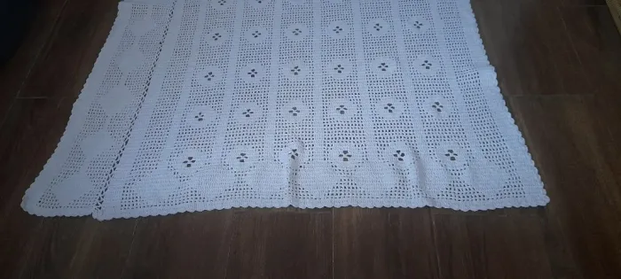 Cortina crochê luxo para varão ver medidas