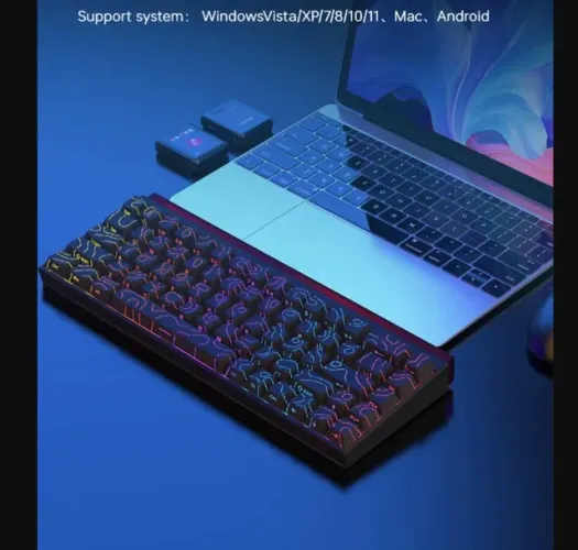 Teclado Mecânico Ajazz Nacodex Nk68 Rgb Preto