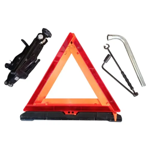 Kit estepe para veiculos macaco triângulo chave