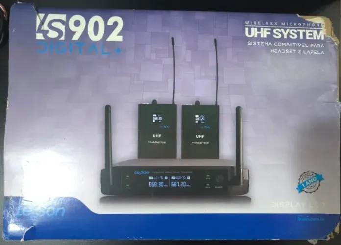 Sistema de Microfone Sem Fio LeSon LS902 Digital