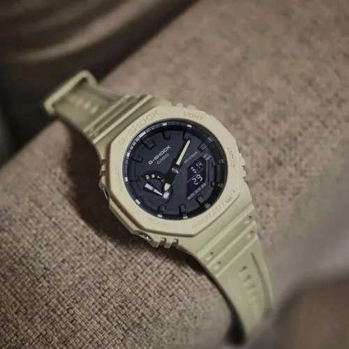 Relógio G-shock GA2100 creme novo + caixa 