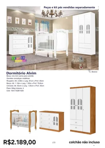 Quarto de bebe Dormitório Alvim