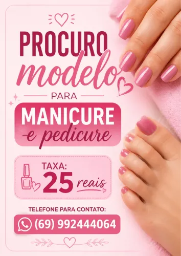 Modelo pra manicure e pedicure 