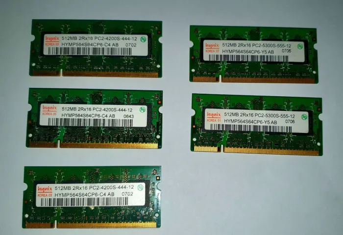memórias originais Hynix para notebook, padrão DDR2 SO-DIMM 200