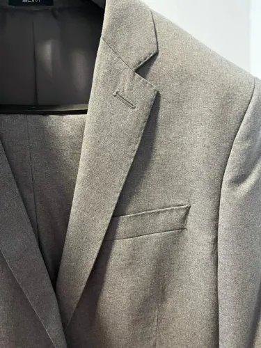 Terno Social Cinza Masculino Slim - Elegante