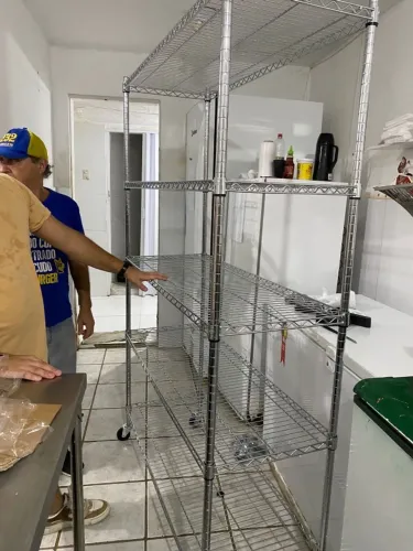VENDO ESTANTE PRATELEIRA AÇO INOXIDÁVEL INOX - NOVA