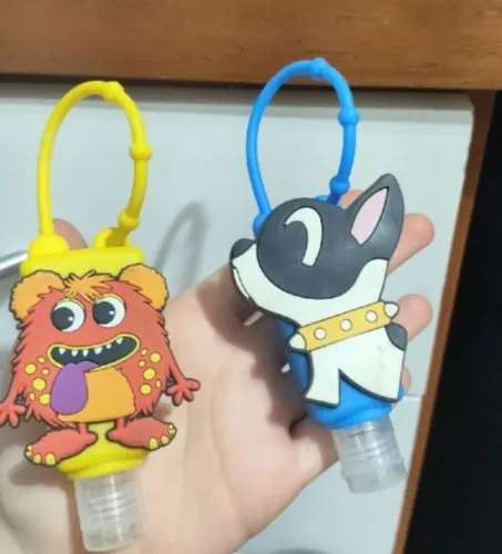 kit com dois porta álcool em gel de bolsa