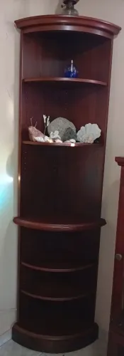 PRA TELEIRAS DE CANTO, 2 MÓDULOS , ESPAÇOS AJUSTÁVEIS MADEIRA