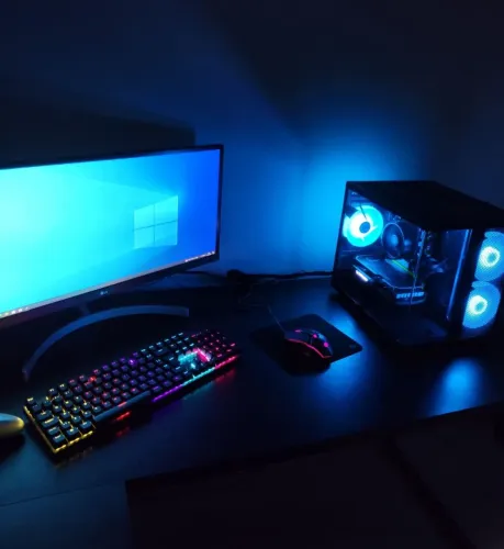 PC GAMER RYZEN 5 5500 RTX 4060 32GB RAM 1TB SSD. TELA ULTRA WIDE 29 POLEGADAS.