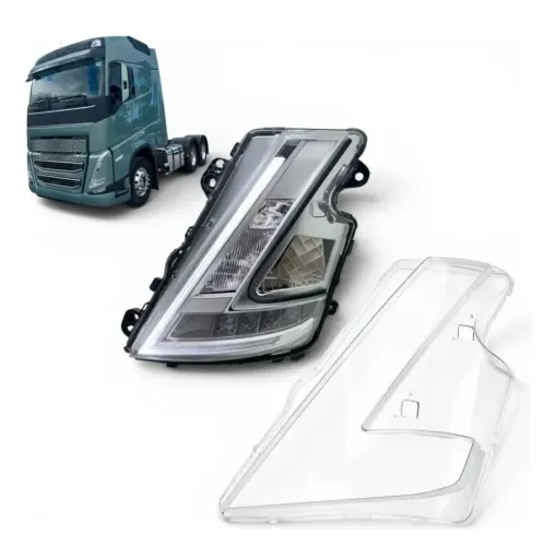 Lente farol VOLVO FH 2021 2022 2023 2024 esquerdo motorista