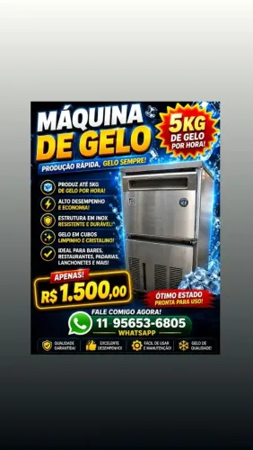 Máquina de gelo no precinho
