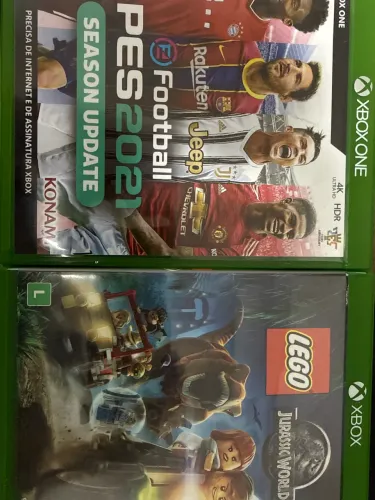 Jogos Xbox One PES 2021 e Jurassic