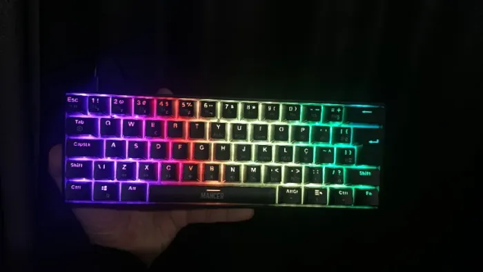Teclado Gamer Magnetico Mancer Onyx, RGB, Preto, MCR-ONYP-BL01