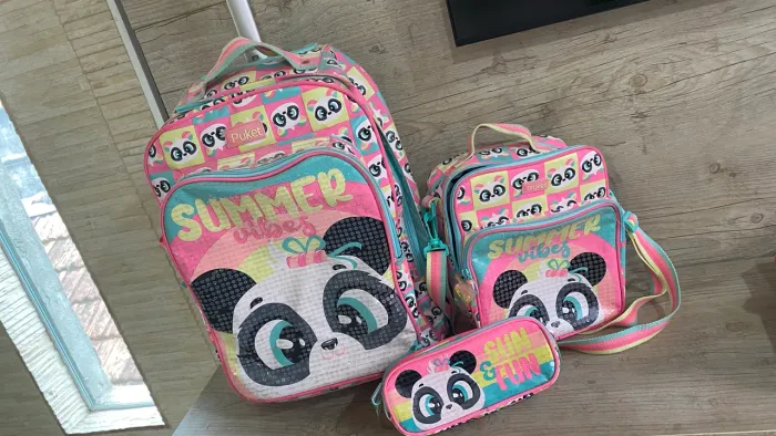 Kit mochila puket 3 peças