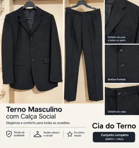 Conjunto paletó e calça social