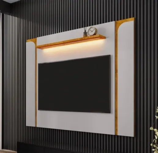 Painel Costa 180 Off White Naturale com LED