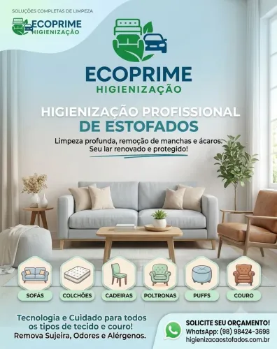 Higienização de estofados/ tecido e couro