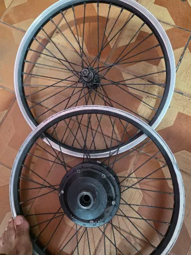 Par de roda aro 20 cubo de bicicleta elétrica 