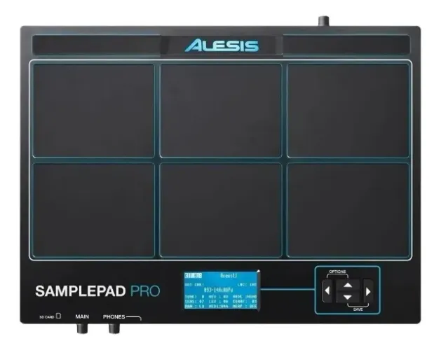 Bateria Eletrônica Alesis SamplePad Pro 8 Pads Led MIDI Preto