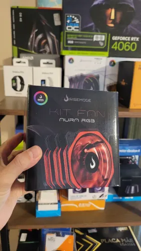 Fan ventoinha kit com 3 RGB controladora controle, novo, lacrado, com garantia!