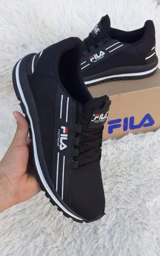 Fila Trend Masculino Black | Design Slip-On, Leveza Extrema e Estilo Esportivo Versátil