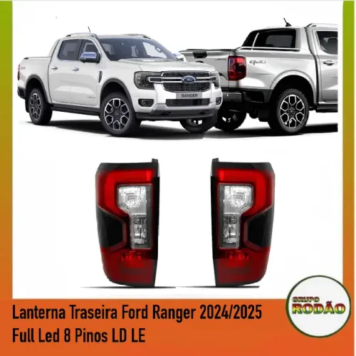 Lanterna Traseira Ford Ranger 2024/2025 Full Led 8 Pinos LD LE