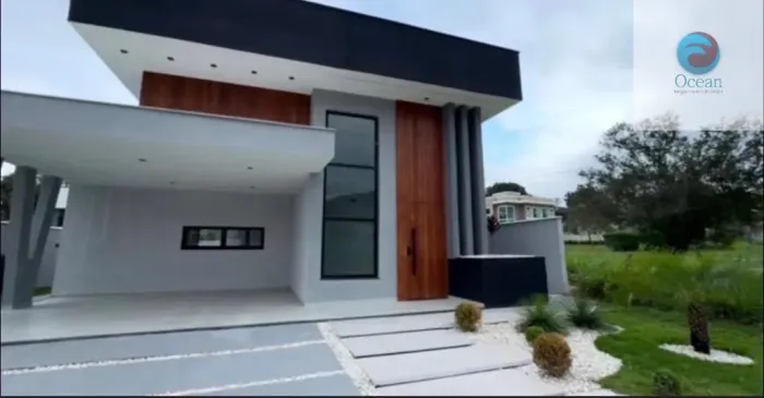 Maricá, Casa em Condominio, 4 quartos, Sala com 5 metros de pé direito, Área Gourmet, Pisc