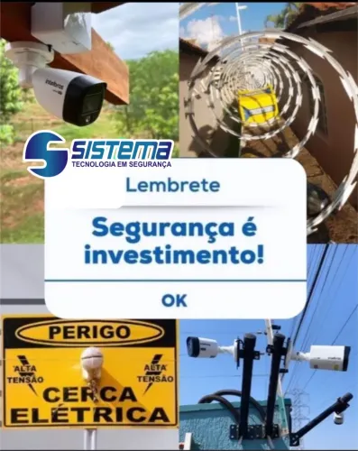 Câmeras Cerca Elétrica Ouriço Portão Automático 