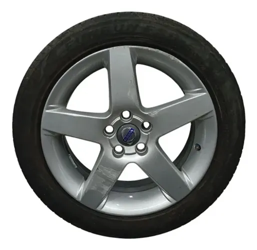 Roda Riscada Pneu Meia Vida Volvo C30 2011 2012 215 75 R17 Preto