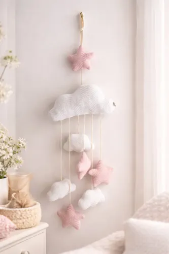 Porta fraldas e Mobile em tricot