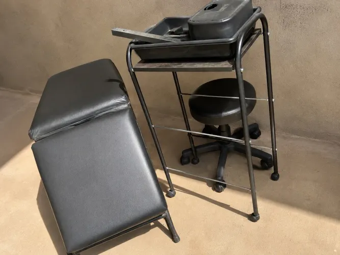 Vendo Maca Reclinável Assento estofado modular Carrinho auxiliar de metal