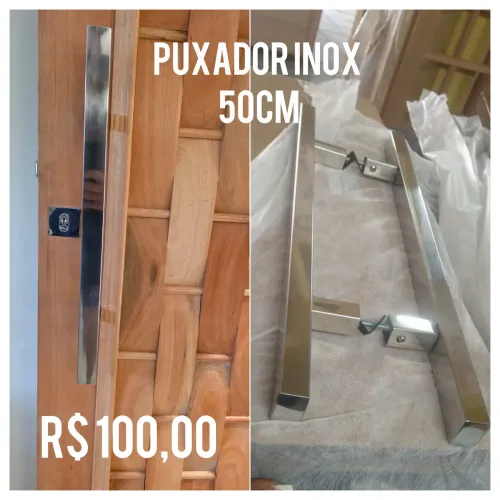 Puxador de porta de inox
