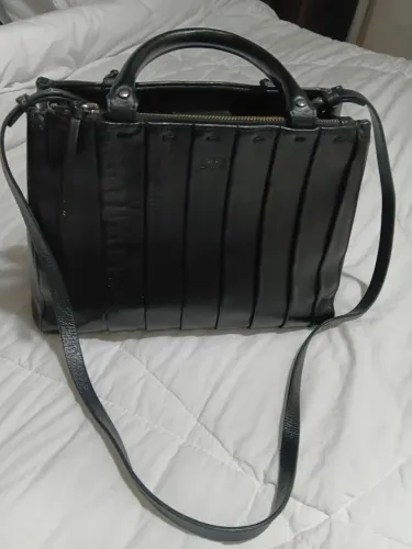 Bolsa tote arezzo preta couro original