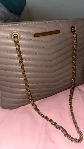 bolsa santa lolla estilo universitária cinza